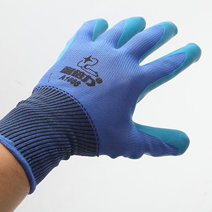 Embossed pure rubber safety gloves Latex Glove Manufacturers