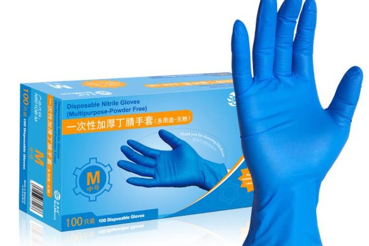Durable thick disposable nitrile gloves (1)