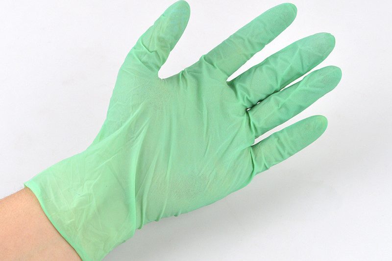 Green latex gloves (4)