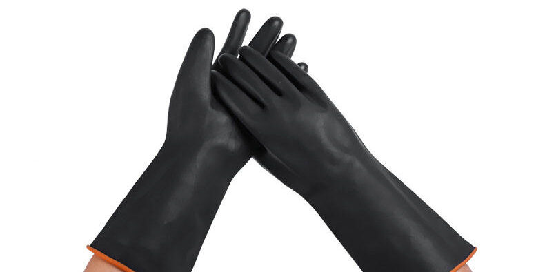 industrial latex chemical resistant gloves