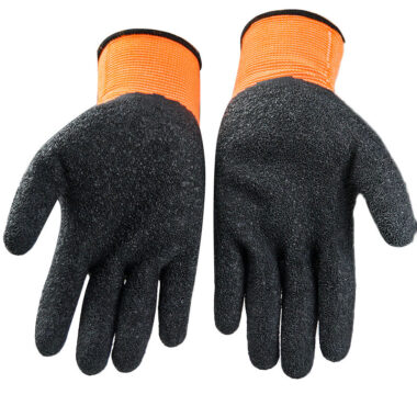Cotton knitted latex gloves