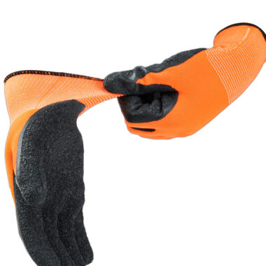Cotton knitted latex gloves