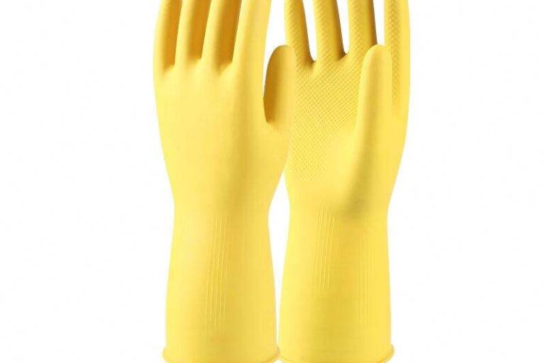 Custom Latex Household Gloves with Flock Lining for Kitchen Cleaning (5) lined latex gloves for kitchen