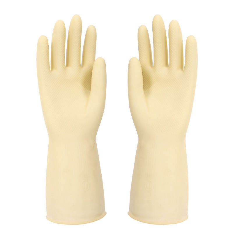 white long-cuff nitrile latex gloves