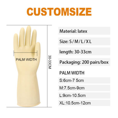 white long-cuff nitrile latex gloves