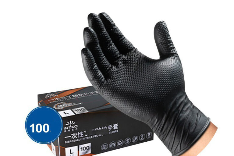Diamond Texture Industrial Nitrile Gloves