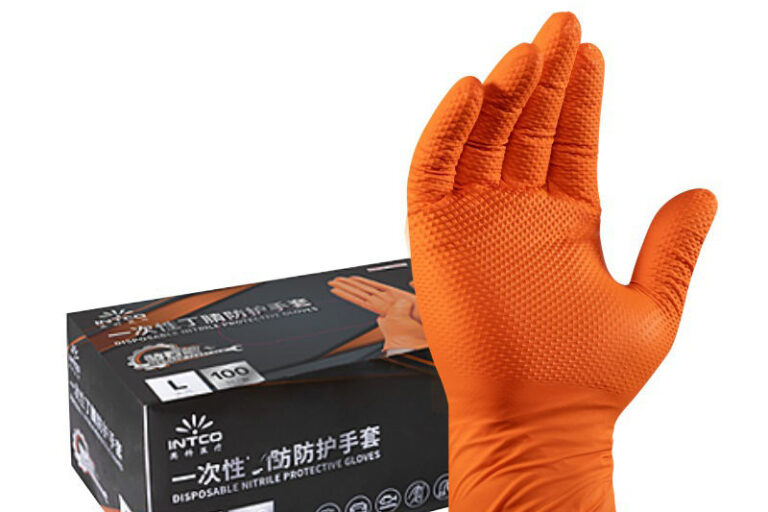 Diamond Texture Industrial Nitrile Gloves