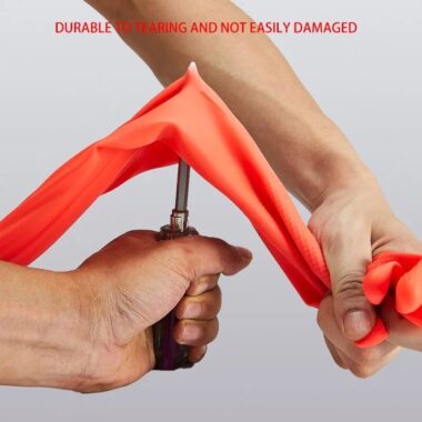 Extra long latex dishwashing gloves