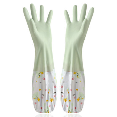Fleece-lined latex gloves