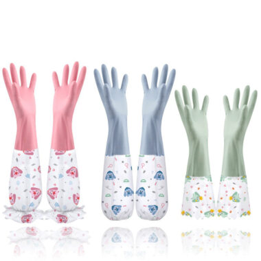 Fleece-lined latex gloves
