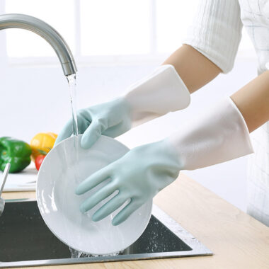 waterproof two-tone latex gloves