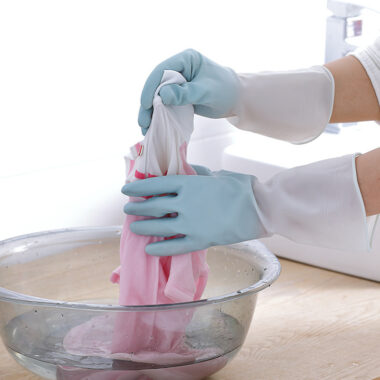 waterproof two-tone latex gloves