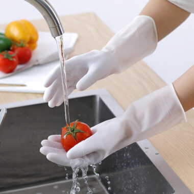 waterproof two-tone latex gloves