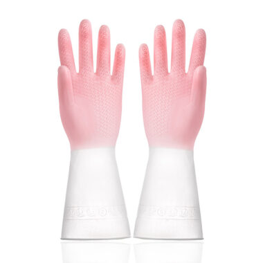 waterproof two-tone latex gloves