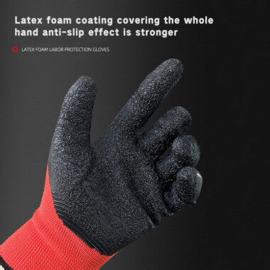 Heavy duty industrial latex gloves