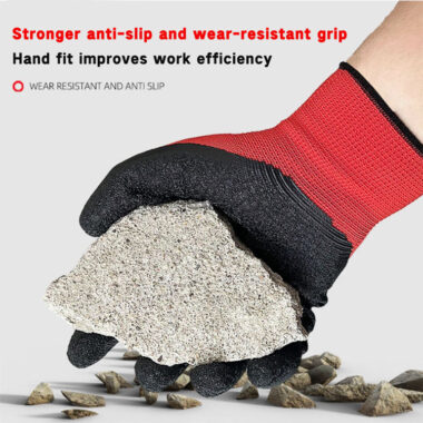 Heavy duty industrial latex gloves