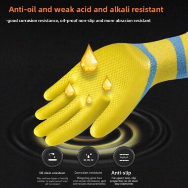 anti-skid industrial latex safety gloves