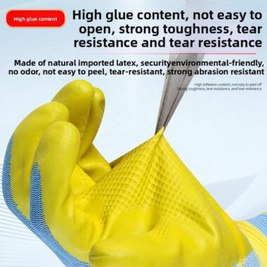 anti-skid industrial latex safety gloves