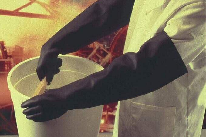 Industrial Latex Gloves Extra Long Safety Chemical-Resistant Manufacturer (5) long industrial latex gloves