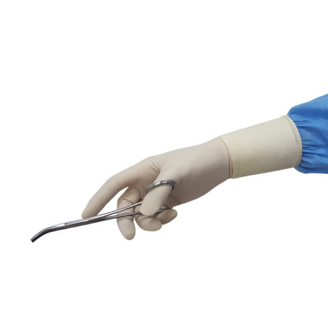 Size 6.5 surgical latex gloves