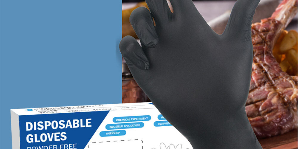 Medical color nitrile exam gloves