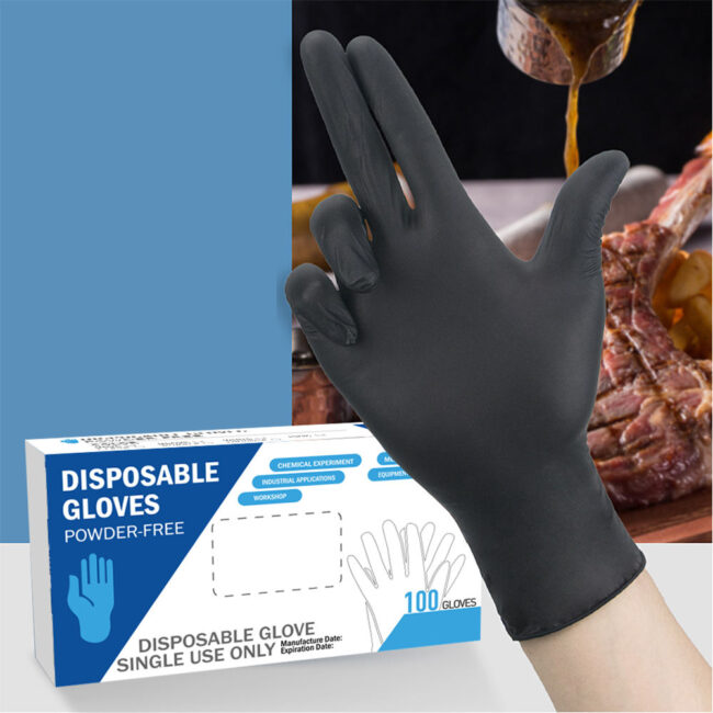 Medical color nitrile exam gloves