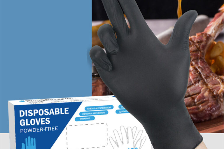 Medical color nitrile exam gloves