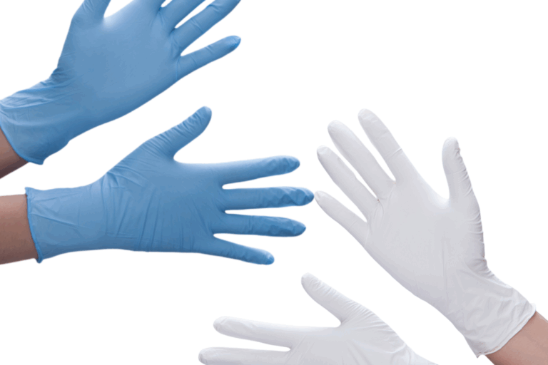 Non-Slip Grip Cleanroom Latex Exam Gloves 9inch Powder Free Factory Supply (3) Latex Gloves with Non-Slip Grip