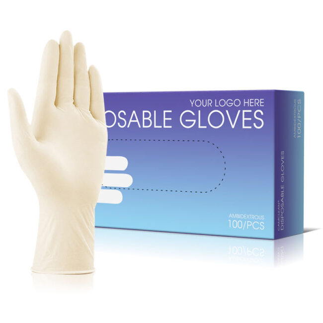 Powdered sterile latex surgical gloves