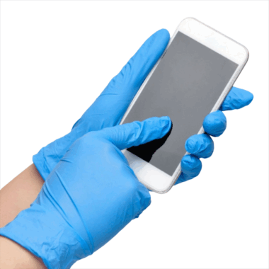 long-cuff nitrile latex lab gloves