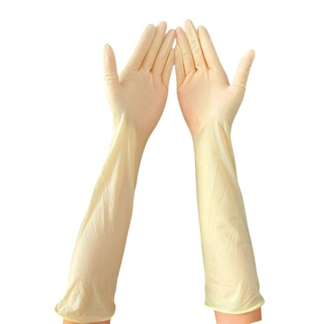 long-cuff nitrile latex lab gloves