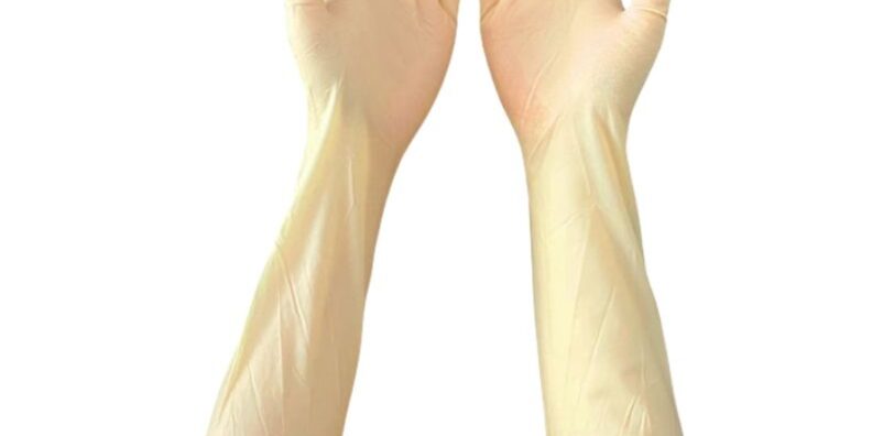 long-cuff nitrile latex lab gloves