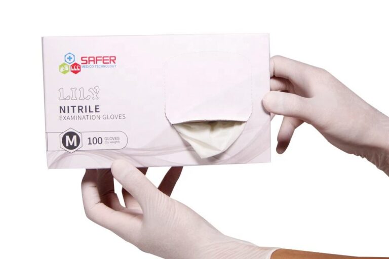 White Nitrile and Latex Exam Gloves