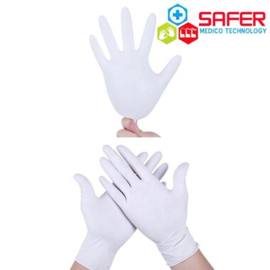 White Nitrile and Latex Exam Gloves