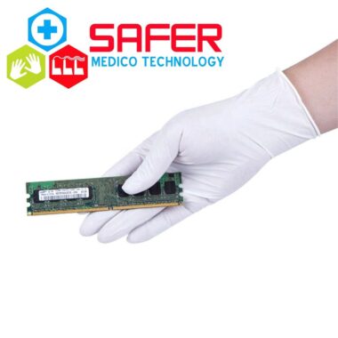 White Nitrile and Latex Exam Gloves