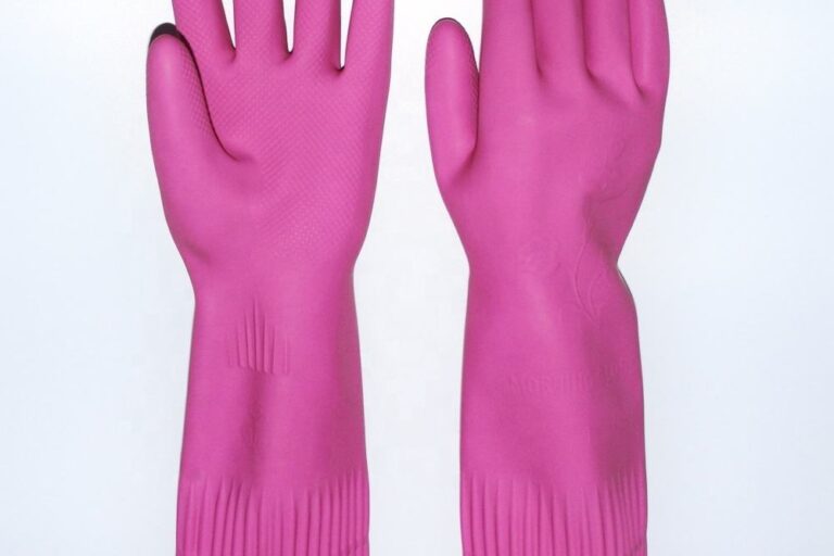 Wholesale Long-Cuff Latex Household Gloves Durable Cleaning Protection (5) long-cuff latex household cleaning gloves
