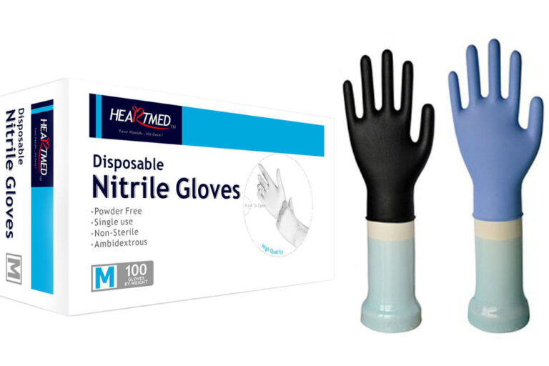 Wholesale Strong Nitrile Disposable Medical Examination Gloves Powder-Free Diamond Textured (6) nitrile disposable exam gloves
