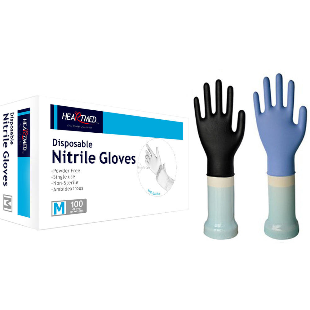 Wholesale Strong Nitrile Disposable Medical Examination Gloves Powder-Free Diamond Textured (6) nitrile disposable exam gloves