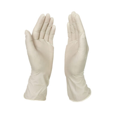 black disposable latex gloves