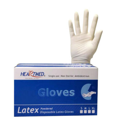 black disposable latex gloves