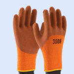 large cotton latex coated industrial gloves