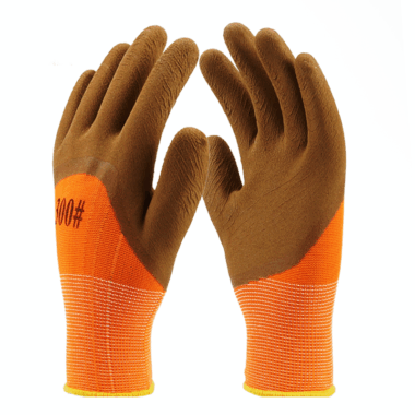 large cotton latex coated industrial gloves