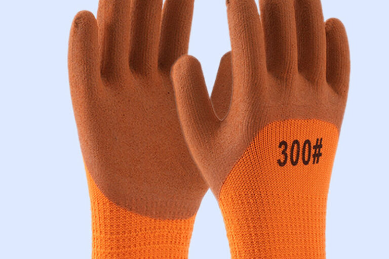 large cotton latex coated industrial gloves