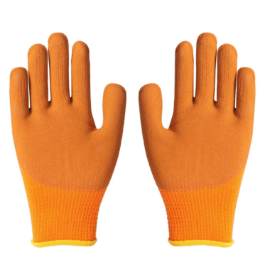 large cotton latex coated industrial gloves