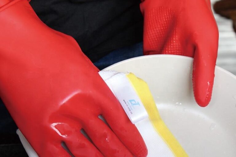 household cleaning scrubber gloves for kitchen