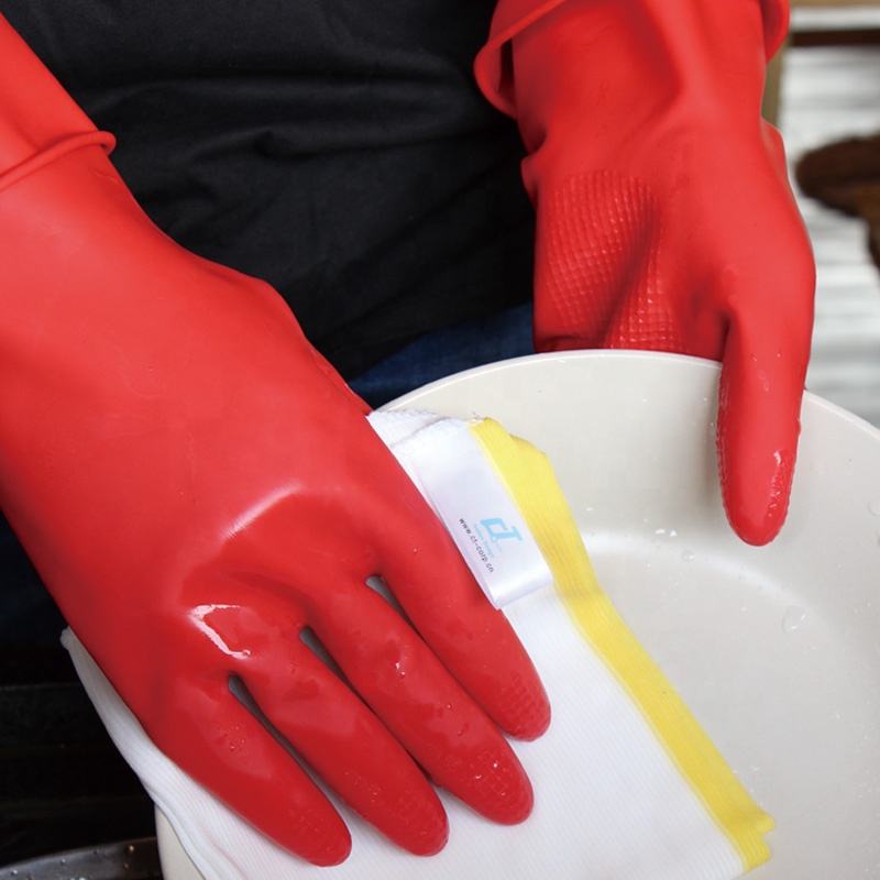 household cleaning scrubber gloves for kitchen