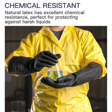 heavy duty black latex rubber gloves