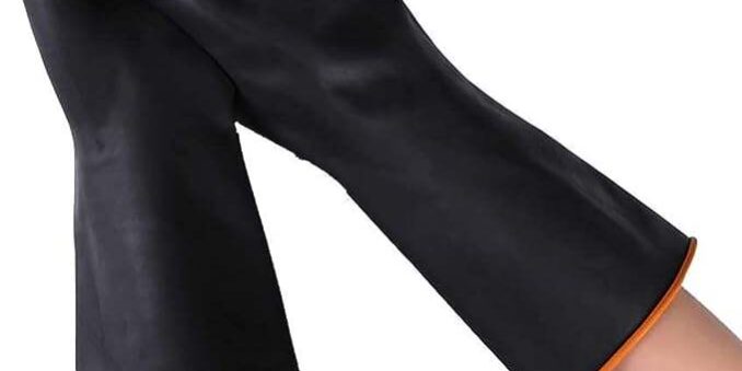 heavy duty black latex rubber gloves