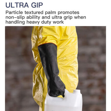 heavy duty black latex rubber gloves