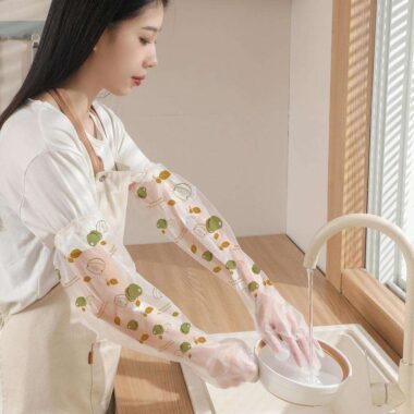 latex examination gloves with long cuff